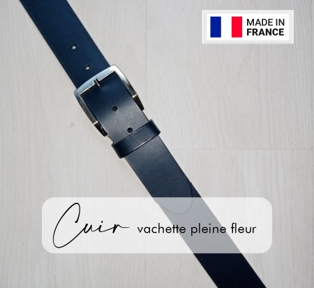 Ceinture homme cuir "JORIS" marine