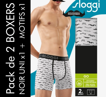 "MOVEMBER" Pack 2 BOXERS