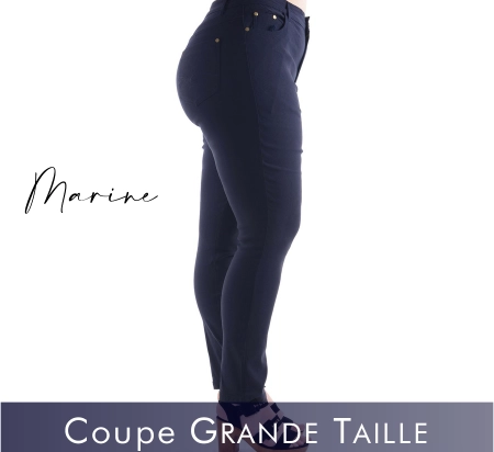 Pantalon "HORTENSE" marine