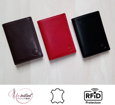 Portefeuille cuir RFID "MANU"