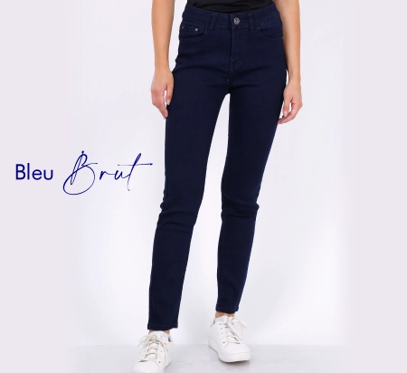 Pantalon Jeans "MELINDA" bleu brut