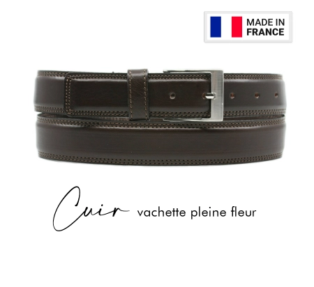 Ceinture homme cuir "JEFF" marron