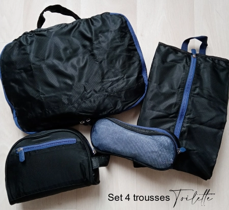 Set de 4 trousses/sacs "ANEMONE"