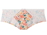 Shorty ELENA imp. floral • Blanc & Orange