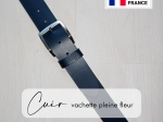 Ceinture homme cuir "JORIS" marine