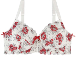 Soutien-gorge Azalée rouge & ivoire "ELENA"