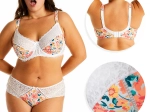 Soutien-gorge ELENA imp. floral • Blanc & Orange