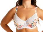 Soutien-gorge ELENA imp. floral • Blanc & Orange