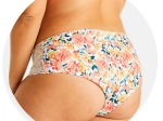 Shorty ELENA imp. floral • Blanc & Orange