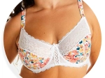 Soutien-gorge ELENA imp. floral • Blanc & Orange